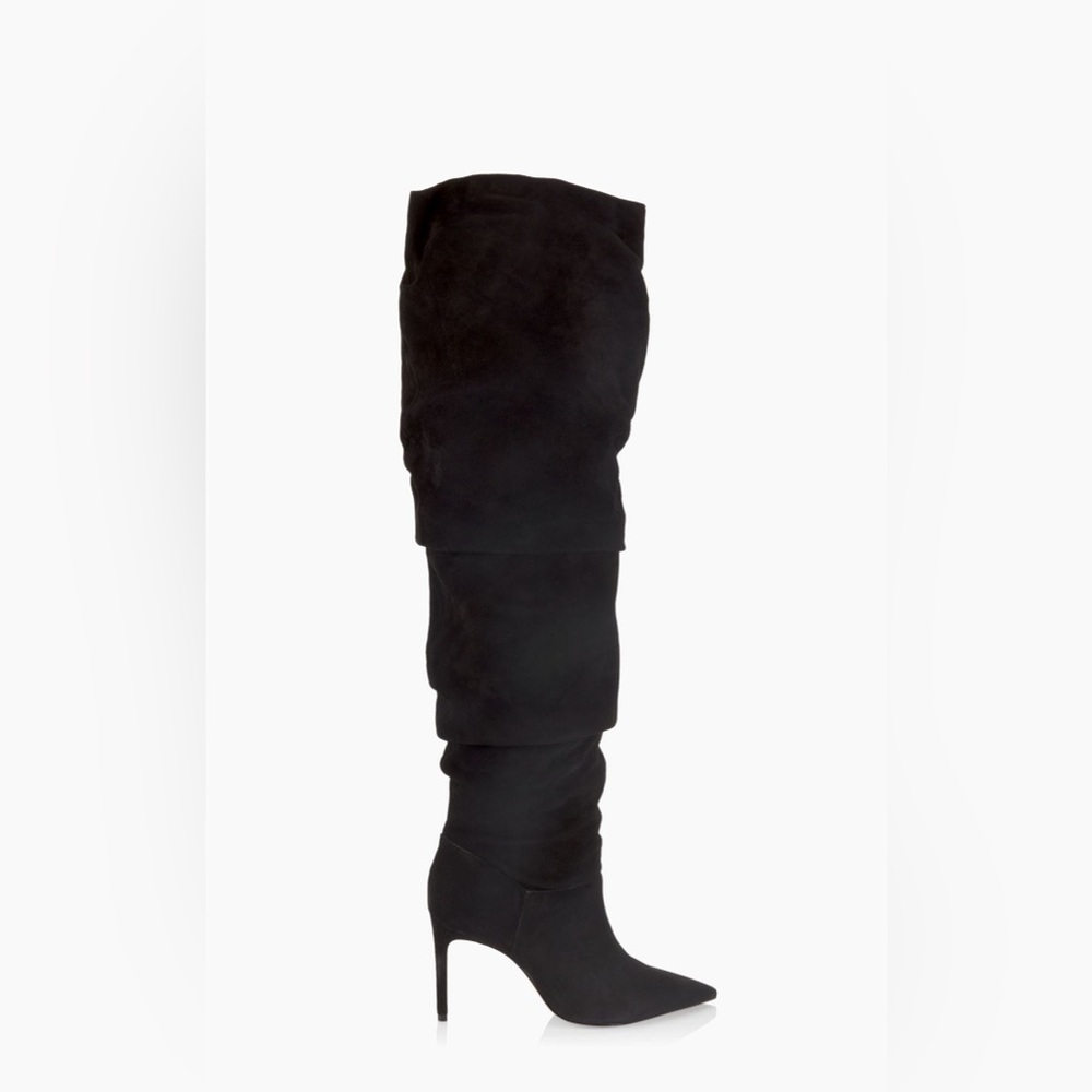 Schutz Ashlee OTK Suede Heeled Boots